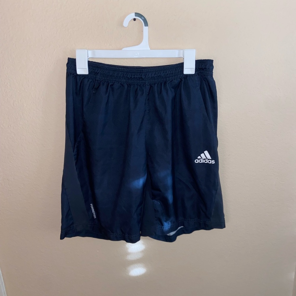 Fitness navy Adidas stretch slim fit hybrid active wear shorts retro y2k bottoms